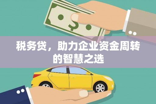 后里税务贷，助力企业资金周转的智慧之选