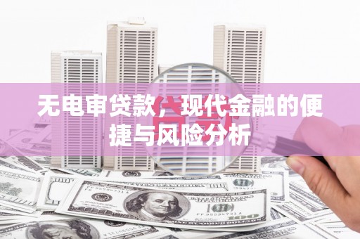 后里无电审贷款，现代金融的便捷与风险分析