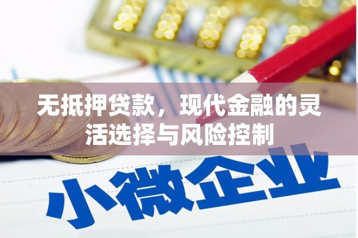 后里无抵押贷款，现代金融的灵活选择与风险控制