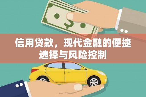 后里信用贷款，现代金融的便捷选择与风险控制