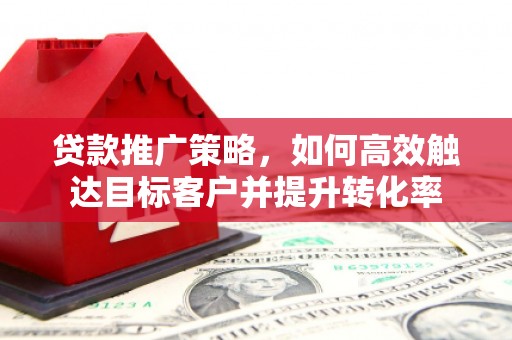 后里贷款推广策略，如何高效触达目标客户并提升转化率