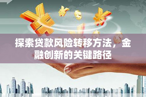 后里探索贷款风险转移方法，金融创新的关键路径