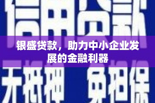 后里银盛贷款，助力中小企业发展的金融利器