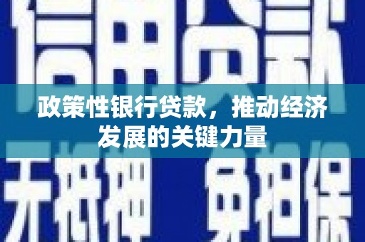 后里政策性银行贷款，推动经济发展的关键力量
