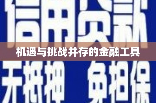 后里机遇与挑战并存的金融工具