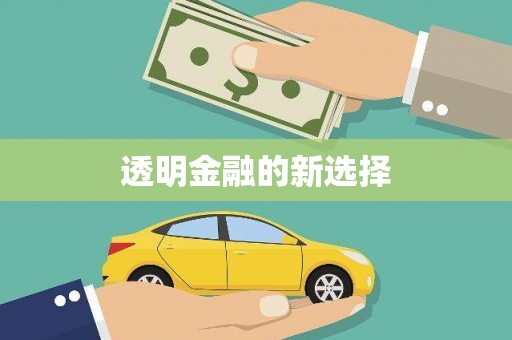 后里透明金融的新选择